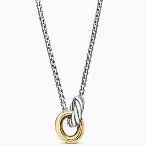 Cable Two-tone Interlocking Necklace 17" to 21" adjustable